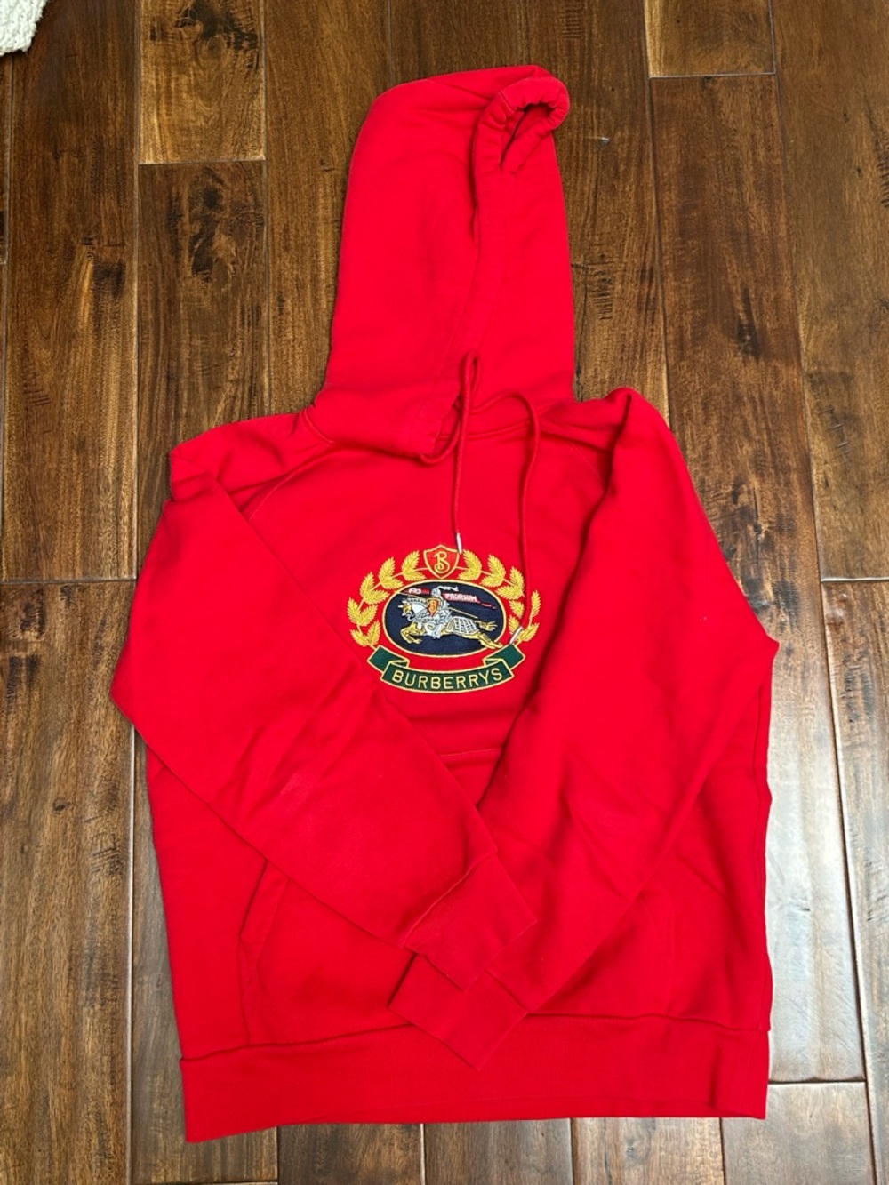 Burberry Red Crest Logo Hoodie